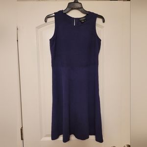 J. Peterman Company A-line Midi Navy Blue Dress Size XS 100% Silk